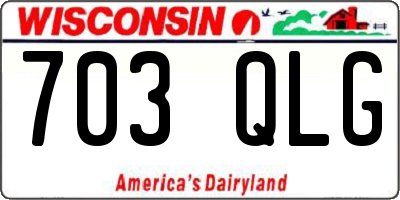 WI license plate 703QLG