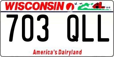 WI license plate 703QLL