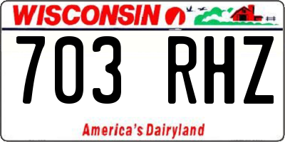 WI license plate 703RHZ