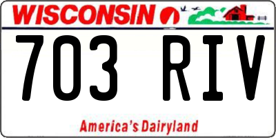 WI license plate 703RIV
