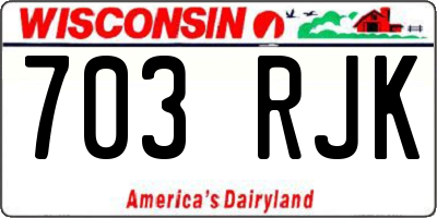 WI license plate 703RJK