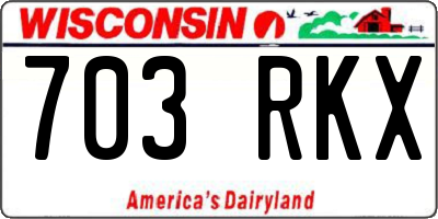 WI license plate 703RKX