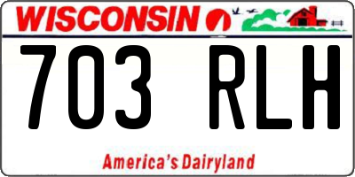 WI license plate 703RLH