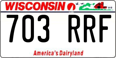 WI license plate 703RRF