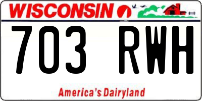 WI license plate 703RWH