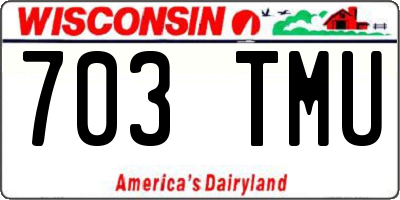 WI license plate 703TMU