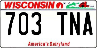 WI license plate 703TNA