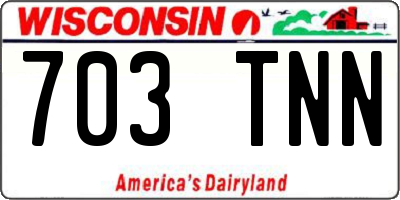 WI license plate 703TNN