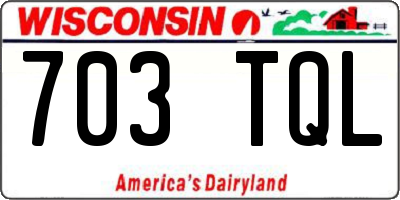 WI license plate 703TQL