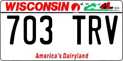 WI license plate 703TRV