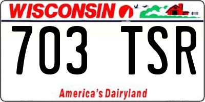 WI license plate 703TSR