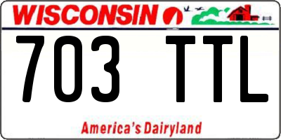 WI license plate 703TTL