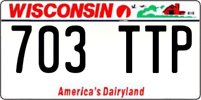 WI license plate 703TTP