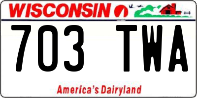 WI license plate 703TWA