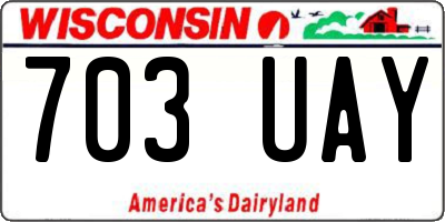 WI license plate 703UAY