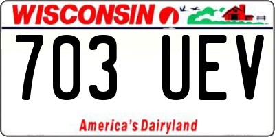 WI license plate 703UEV