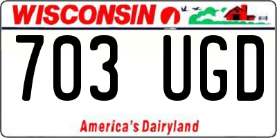WI license plate 703UGD