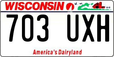 WI license plate 703UXH