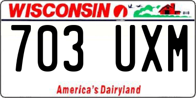 WI license plate 703UXM