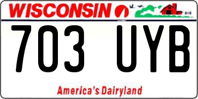 WI license plate 703UYB