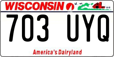 WI license plate 703UYQ