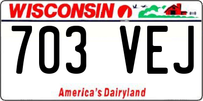 WI license plate 703VEJ
