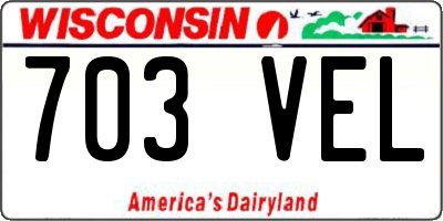 WI license plate 703VEL