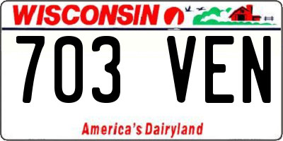WI license plate 703VEN