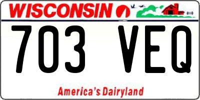 WI license plate 703VEQ