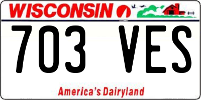 WI license plate 703VES