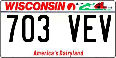 WI license plate 703VEV