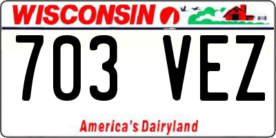 WI license plate 703VEZ