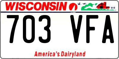 WI license plate 703VFA