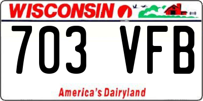 WI license plate 703VFB