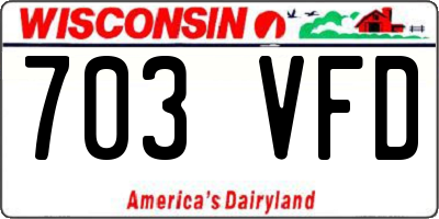 WI license plate 703VFD