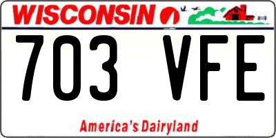 WI license plate 703VFE