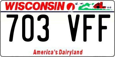 WI license plate 703VFF