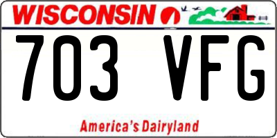 WI license plate 703VFG