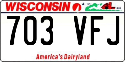 WI license plate 703VFJ