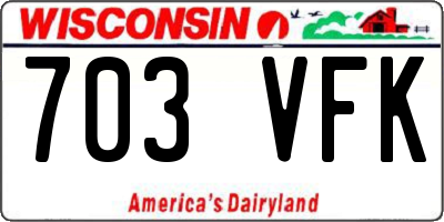 WI license plate 703VFK