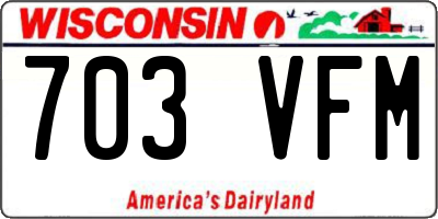 WI license plate 703VFM
