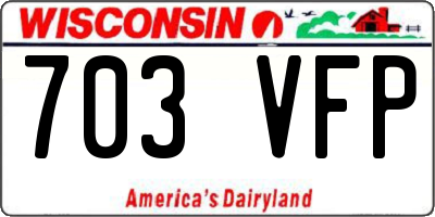 WI license plate 703VFP