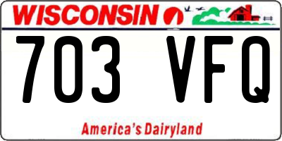WI license plate 703VFQ