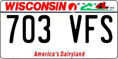 WI license plate 703VFS