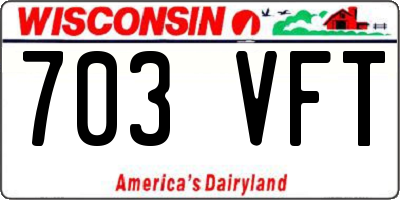WI license plate 703VFT