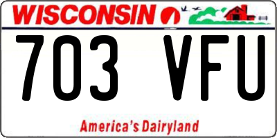 WI license plate 703VFU