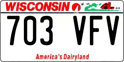 WI license plate 703VFV