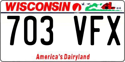 WI license plate 703VFX