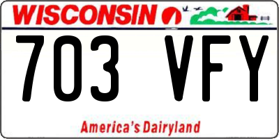 WI license plate 703VFY