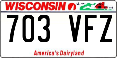WI license plate 703VFZ